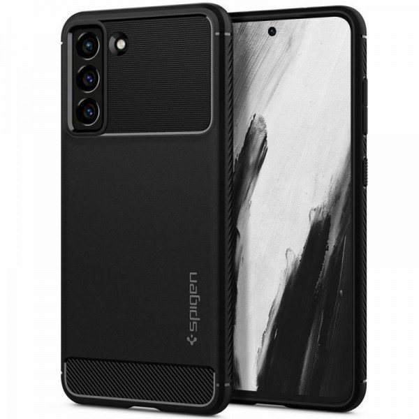 Spigen Rugged Armor Back Cover Σιλικόνης Ανθεκτική Matte Black για Samsung Galaxy S21 FE 5G|8809756648151-ACS03049