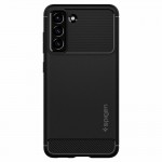 Spigen Rugged Armor Back Cover Σιλικόνης Ανθεκτική Matte Black για Samsung Galaxy S21 FE 5G|8809756648151-ACS03049