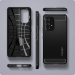 Spigen Rugged Armor Back Cover Σιλικόνης Matte Black για Samsung Galaxy A53 5G