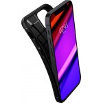 Spigen Rugged Armor Back Cover Σιλικόνης Μαύρο για iPhone 12/12 Pro