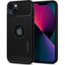 Spigen Rugged Armor Back Cover Σιλικόνης Μαύρο iPhone 13