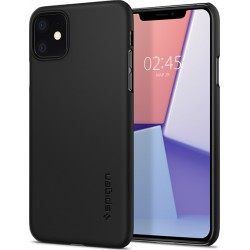 Spigen Thin Fit Back Cover Σιλικόνης Μαύρο για iPhone 11
