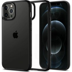 Spigen Ultra Hybrid Back Cover Πλαστικό Matte Black για iPhone 12/12 Pro