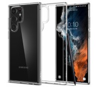 Spigen Ultra Hybrid Back Cover Πλαστικό / Σιλικόνης Crystal Clear για Samsung Galaxy S22 Ultra 5G