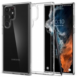 Spigen Ultra Hybrid Back Cover Πλαστικό / Σιλικόνης Crystal Clear για Samsung Galaxy S22 Ultra 5G