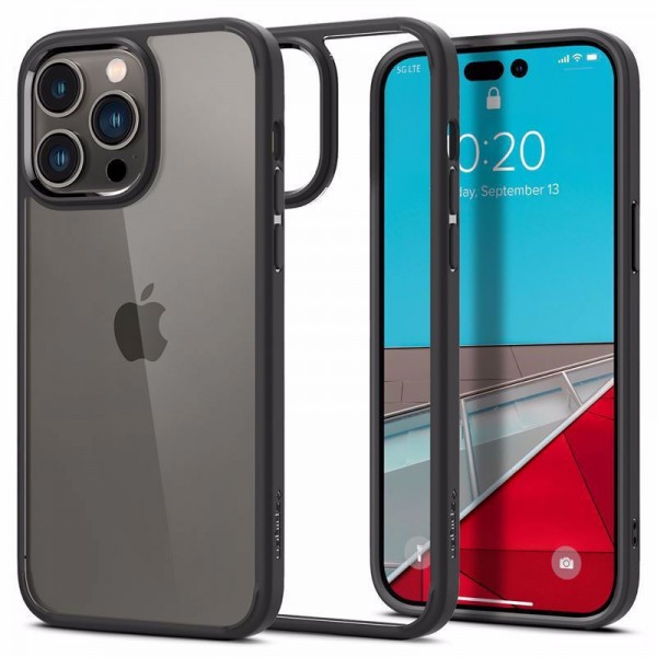 Spigen Ultra Hybrid Back Cover Πλαστικό / Σιλικόνης Matte Black για iPhone 14 Pro