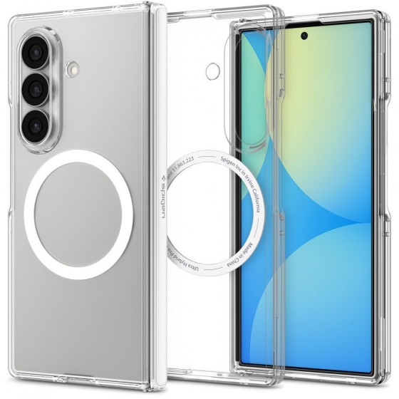 Spigen Ultra Hybrid Pro MagSafe Back Cover Σιλικόνης / Πλαστικό Διάφανο / Λευκό για το Galaxy Z Fold8 Ultra