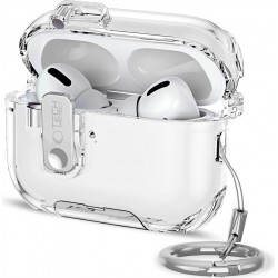 Tech-Protect Bounce Pro Θήκη Σιλικόνης με Γάντζο σε Διάφανο χρώμα για Apple AirPods Pro 3