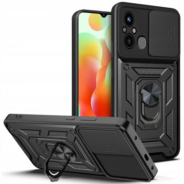 Tech-Protect Camshield Pro Back Cover Πλαστικό Ανθεκτική Μαύρ για Xiaomi Redmi 12C