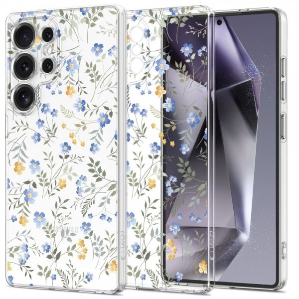 Tech-Protect Flexair+ Back Cover Σιλικόνης Διάφανο για το Samsung Galaxy S25 Ultra, Spring Flowers