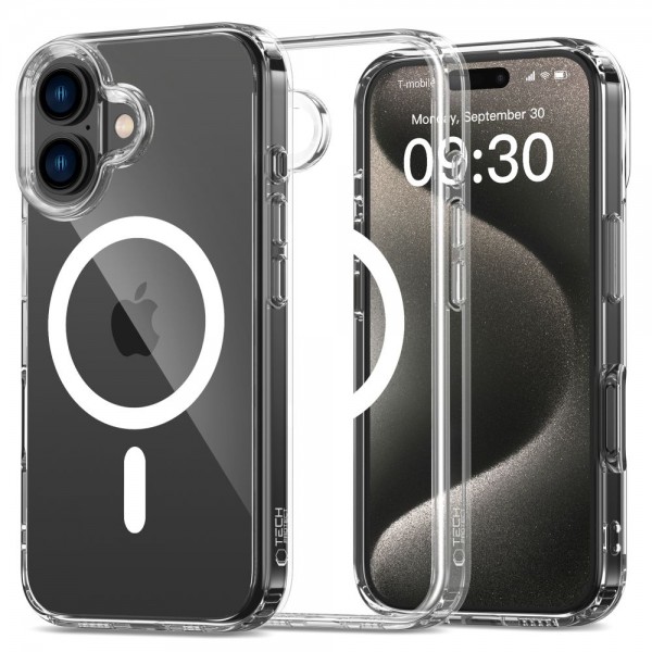 Tech-Protect Flexair MagSafe Hybrid Back Cover  Διάφανο / Λευκό για iPhone 16