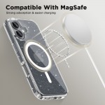 Tech-Protect Flexair MagSafe Hybrid Back Cover  Διάφανο / Λευκό για iPhone 16 Glitter