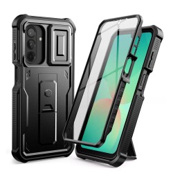 Tech-Protect Kevlar CAM+ 360 Full Cover με Προστατευτικό οθόνης, και με Kickstand, Ανθεκτικό Μαύρο για το Samsung Galaxy A26  5G