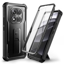 Tech-Protect Kevlar CAM+ 360 Full Cover με Προστατευτικό οθόνης, και με Kickstand, Ανθεκτικό Μαύρο για Xiaomi Redmi Note 14 Pro 5G και Xiaomi Poco X7 5G