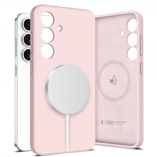 Tech-Protect Back Cover MagSafe Liquid Pink Pearl Σιλικόνης  για το Samsung Galaxy S25