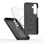 Tech-Protect Back Cover MagSafe Liquid Σιλικόνης Μαύρο για το Samsung Galaxy S25 Plus