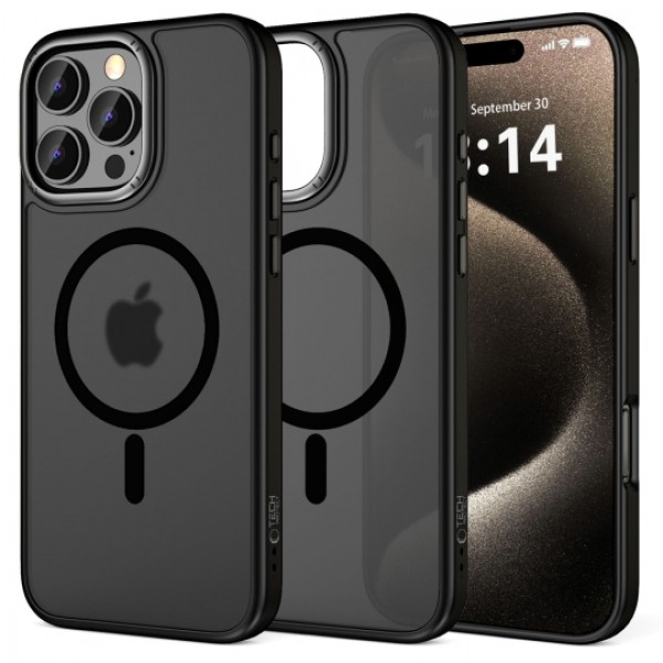 Tech-Protect MagEdge MagSafe Hybrid Back Cover Matte Μαύρο / GunMetal για iPhone 16 Pro Tech-Protect MagEdge MagSafe Hybrid Back Cover Matte Μαύρο / GunMetal για iPhone 16 Pro