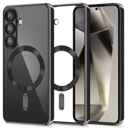 Tech-Protect MagFlex MagSafe Back Cover Σιλικόνης Shiny Black για το Samsung Galaxy S25