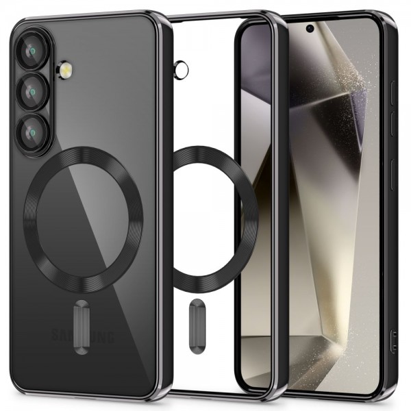 Tech-Protect MagFlex MagSafe Back Cover Σιλικόνης Shiny Black για το Samsung Galaxy S25