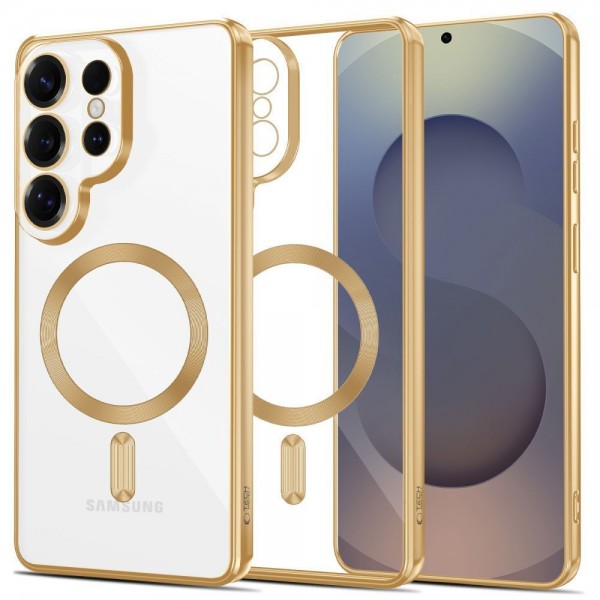 Tech-Protect MagFlex Magsafe Back Cover Σιλικόνης Ανθεκτικό Shiny Gold για το Samsung Galaxy S26 Ultra