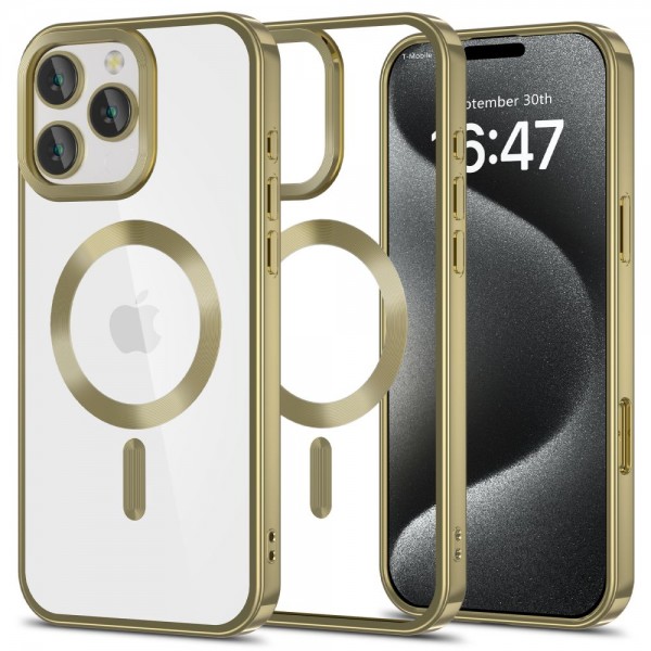 Tech-Protect MagFlex MagSafe Silicon Back Cover Διάφανο / Satin Gold για iPhone 16 Pro