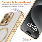 Tech-Protect MagFlex MagSafe Back Cover Σιλικόνης Shiny Χρυσό για το iPhone 16 Pro