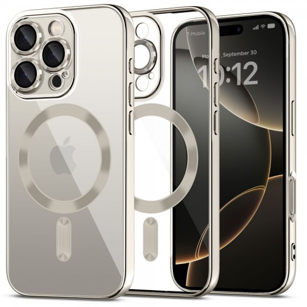 Tech-Protect MagFlex MagSafe Back Cover Σιλικόνης Shiny Titanium για το iPhone 16 Pro