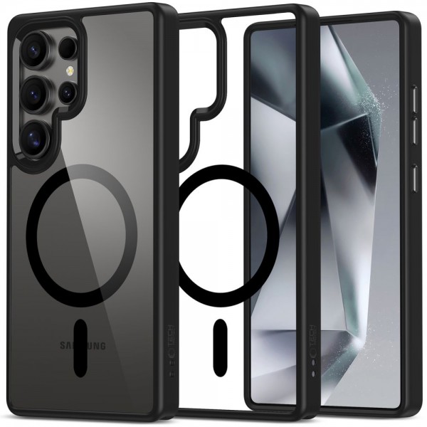 Tech-Protect MagMat MagSafe Back Cover Σιλικόνης / Πλαστικό Clear / Black για το Samsung Galaxy S25 Ultra