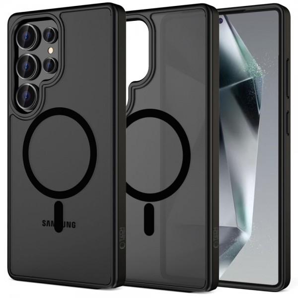 Tech-Protect MagMat MagSafe Back Cover Σιλικόνης / Πλαστικό Matte Black για το Samsung Galaxy S25 Ultra