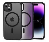 Tech-Protect Magmat Back Cover Σιλικόνης / Πλαστικό Matte Black για το iPhone 15