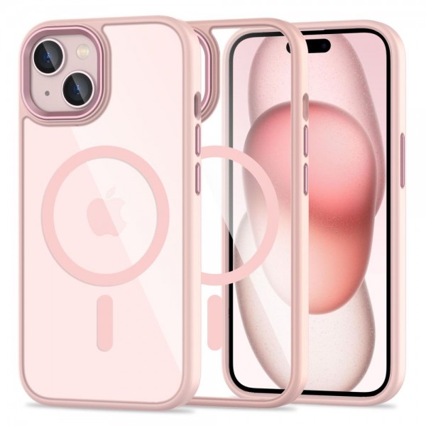 Tech-Protect Magmat Back Cover Σιλικόνης / Πλαστικό Pink / Clear για το iPhone 15