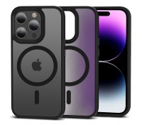 Tech-Protect Magmat Back Cover Πλαστικό / Σιλικόνης Matte Μαύρο για το iPhone 15 Pro Max
