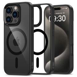 Tech-Protect MagMat MagSafe Hybrid Back Cover Διάφανο / Matte Μαύρο για iPhone 16 Pro