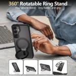 Tech-Protect MagRing MagSafe Back Cover Σιλικόνης / Πλαστικό Matte Black για το Samsung Galaxy S25