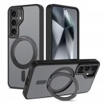 Tech-Protect MagRing MagSafe Back Cover Σιλικόνης / Πλαστικό Matte Black για το Samsung Galaxy S25