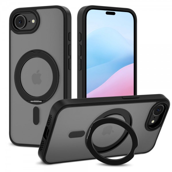 Tech-Protect MagRing MagSafe Hybrid Back Cover Matte Μαύρο για iPhone 16E