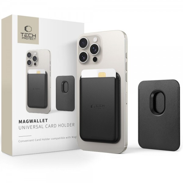Tech-Protect Magwallet MagSafe Θήκη Καρτών σε Μαύρο χρώμα