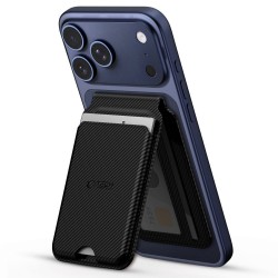 Tech-Protect Magwallet Stand MagSafe Carbon Θήκη Καρτών σε Μαύρο χρώμα