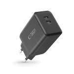 Tech-Protect Φορτιστής με 2 Θύρες Type C χωρίς Καλώδιο, 45W Power Delivery Μαύρος, NC45W-GAN