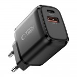 Tech-Protect Φορτιστής Χωρίς Καλώδιο GaN με Θύρα USB-A και 1 Θύρxα USB-C 65W Power Delivery / Quick Charge 3.0Μαύρος NCA65W Tech-Protect Φορτιστής Χωρίς Καλώδιο GaN με Θύρα USB-A και 1 Θύρxα USB-C 65W Power Delivery / Quick Charge 3.0Μαύρος NCA65W