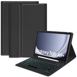 Tech-Protect SC Pen Flip Cover Δερματίνης + KEYBOARD Μαύρο για το Samsung Galaxy Tab A9+ Plus 11.0 X210 / X215 / X216