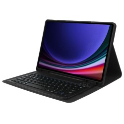 Tech-Protect Flip Cover Δερματίνης + KEYBOARD, με Υποδοχή για Γραφίδα, Μαύρο, για το Galaxy Tab S9 FE 10.9" X510 / X516B