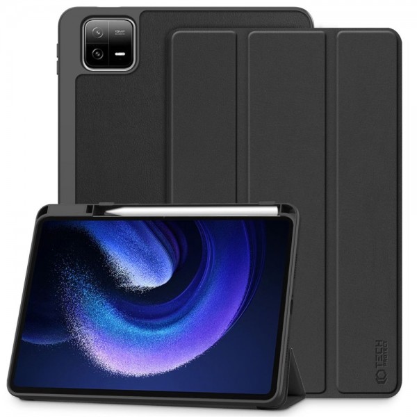 Tech-Protect SC Pen Hybrid Flip Cover Πλαστικό / Σιλικόνης Μαύρο Για Xiaomi Pad 6 / 6 Pro