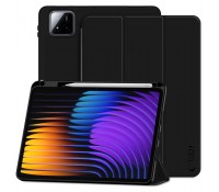 Tech-Protect Smartcase Flip Cover Σιλικόνης με υποδοχή για γραφίδα, Μαύρη για το Xiaomi Pad 7 / 7 Pro 