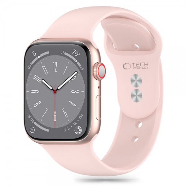 Tech-Protect Silicone Λουράκι Σιλικόνης Ροζ για το Apple Watch 6 / 7 / 8 / 9/ 10 / SE (40 / 41 / 42 MM)