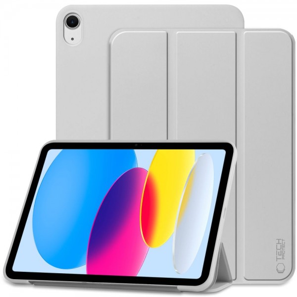Tech-Protect Smartcase Flip Cover Δερματίνη / Σιλικόνη Γκρι για το iPad 2022 10.9