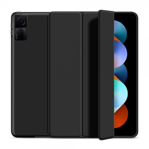 Tech-Protect® Smart Flip Cover Case Θήκη Σιλικόνης Με Δυνατότητα Stand Για Xiaomi Redmi Pad 10.6 - Μαύρο
