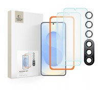 Tech-Protect Supreme Set Tempered Glass 2τμχ, Clear, και 1 Προστατευτικό Camring για Samsung Galaxy S25 Plus