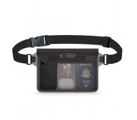 TECH-PROTECT UWP10 UNIVERSAL WATERPROOF POUCH 10 INCH BLACK/CLEAR