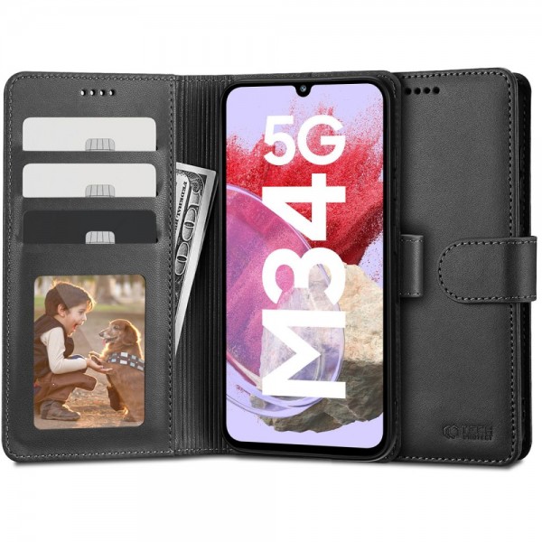 Tech-Protect Wallet Σιλικόνης / Δερματίνης Ανθεκτικό Μαύρο για Samsung Galaxy M34 5G Tech-Protect Wallet Σιλικόνης / Δερματίνης Ανθεκτικό Μαύρο για Samsung Galaxy M34 5G